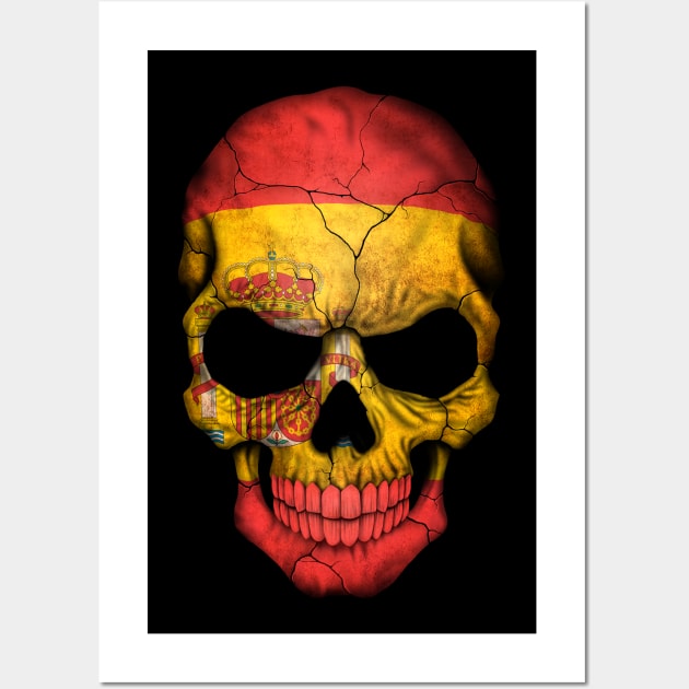 Spanish Flag Skull Wall Art by jeffbartels